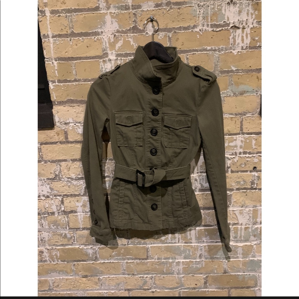 H&M Green Utility Jacket Size 4 - Picture 2 of 6